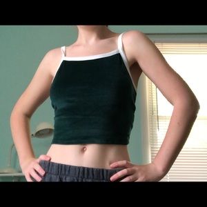 velvet green urban outfitters top! New with tags!